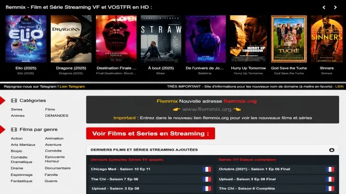 Flemmix Nouvelle adresse